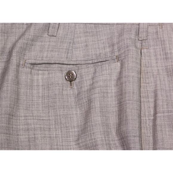 Antico Pantalone Napoli Light Gray Button-Fly Wool Dress Pants Trousers 33x28 - Picture 3 of 6
